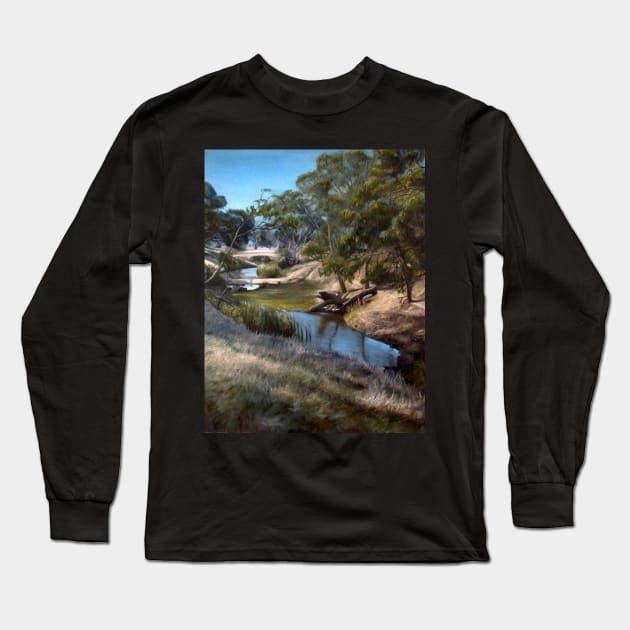 The Creek - Oil Painting by Adelaide Artist Avril Thomas Long Sleeve T-Shirt by AvrilThomasart